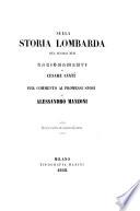 Sulla storia lombarda del secolo XVII