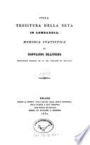 Sulla tessitura della seta in Lombardia