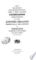 Sulla vera religione dalla creazione del mondo infino a Cristo Salvatore dissertazione storico-dogmatica
