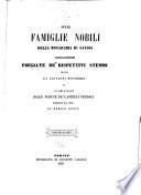 Sulle famiglie nobili della monarchia di Savoia