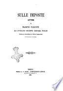 Sulle imposte lettera di Marino Falconi all'avvocato Giuseppe Carnazza Puglisi