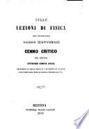 Sulle lezioni di fisica del professore Carlo Matteucci