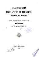 Sulle proprietá degli spettri di Fraunhofer