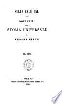 Sulle religioni documenti alla Storia universale di Cesare Cantù