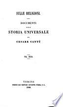 Sulle Religioni. Documenti alla Storia Universale