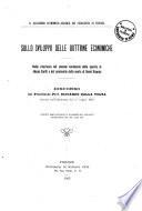 Sullo sviluppo delle dottrine economiche