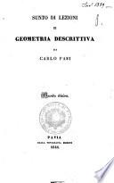 Sunto di lezioni di geometria descrittiva