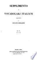 Supplemento à vocabularj italiani