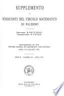 Supplemento ai Rendiconti del Circolo matematico di Palermo