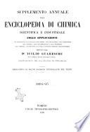 Supplemento annuale alla Enciclopedia di chimica scientifica e industriale colle applicazioni all'agricoltura ed industrie agronomiche ...