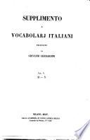 Supplimento a' vocabolarj italiani