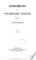 Supplimento a' vocabolarj italiani