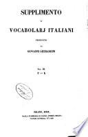 Supplimento a' vocabolarj italiani