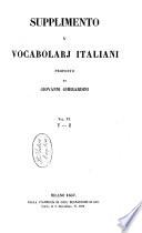 Supplimento a' vocabolarj italiani