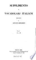 Supplimento a' vocabolarj italiani