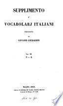 Supplimento a'vocabolarj italiani