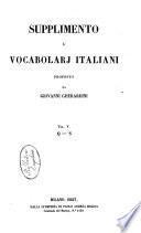 Supplimento a' vocabolarj italiani