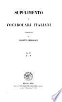 Supplimento a' vocabolarj italiani proposto da Giovanni Gherardini