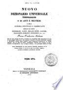 *Supplimento al nuovo dizionario universale tecnologico o di arti e mestieri : compilato sulle migliori opere di scienze ed arti pubblicatesi negli ultimi tempi ... -