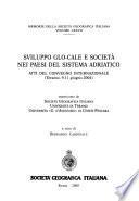 Sviluppo glo-cale e società nei paesi del sistema adriatico