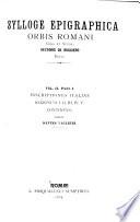 Sylloge epigraphica orbis Romani