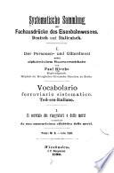 Systematische Sammlung der Fachausdrücke des Eisenbahnwesens