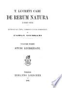 T. Lucreti Cari De rerum natura libri sex