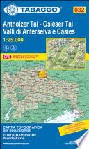 Tabacco Wandern 1 : 25 000 Antholzer Tal - Gsieser Tal
