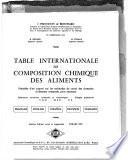 Table internationale de composition chimique des aliments ...[bFrancais, English, Español, Deutsch, Italiano