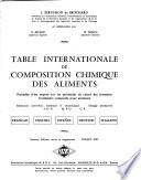 Table internationale de composition chimique des aliments
