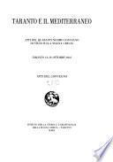 Taranto e il Mediterraneo: Atti del convegno