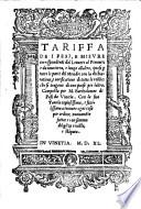 Tariffa de i pesi e misure corrispondenti dal levante al ponente e da una terra e luogo all'altro (etc.)- Vinetia, (Pietro Nicolini da Sabbio) 1540