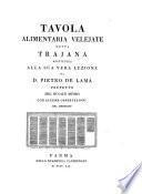 Tavola alimentaria Velejate detta Trajana restituita alla sua vera lezione con alcune osservazioni