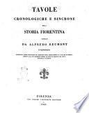 Tavole cronologiche e sincrone della storia fiorentina compilate da Alfred Reumont