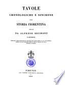 Tavole cronologiche e sincrone della storia Fiorentina