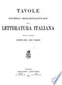 Tavole storico-bibliografiche della letteratura italiana