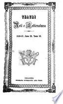 Teatri, arti e letteratura