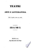 Teatri, arti e letteratura