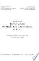 Teatro comico fra medio evo e rinascimento, la farsa