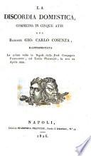 Teatro comico italiano inedito, del barone Gio: Carlo Cosenza
