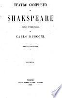 Teatro completo di Shakspeare °|!
