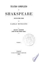 Teatro completo di Shakspeare