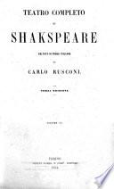 Teatro completo di Shakspeare °!]