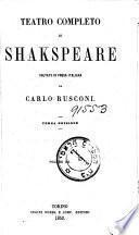 Teatro completo di Shakspeare