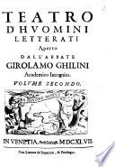 Teatro d'huomini letterati