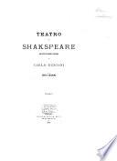 Teatro di Shakspeare: La Tempesta ; Coriolano ; Il Merchante di Venezia ; Il re Riccardo III