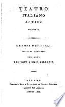 Teatro italiano antico
