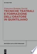 Tecniche teatrali e formazione dell’oratore in Quintiliano
