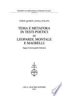 Tema e metafora in testi poetici di Leopardi, Montale e Magrelli