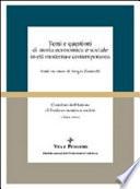 Temi e questioni di storia economica e sociale in età moderna e contemporanea